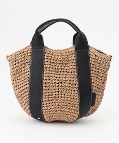 LA BAGAGERIE 【maison vert】 【ペーパー素材・多収納】ラウンド2WAYかごバッグ