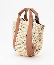 LA BAGAGERIE 【maison vert】 【ペーパー素材・多収納】ラウンド2WAYかごバッグ