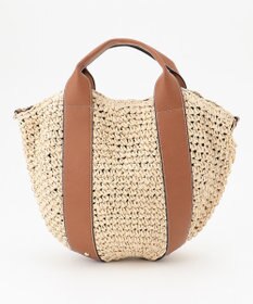 LA BAGAGERIE 【maison vert】 【ペーパー素材・多収納】ラウンド2WAYかごバッグ