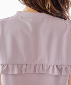 Tiaclasse L 【洗える】ケープ風フリルスリーブブラウス