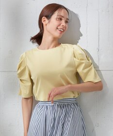 ANY シルケットスムース ツイストタックスリーブトップス