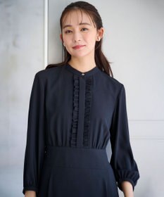 組曲 L 【KUMIKYOKU NAVY】ジョーゼットシフォン フリルワンピース