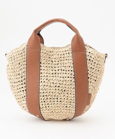 LA BAGAGERIE 【maison vert】 【ペーパー素材・多収納】ラウンド2WAYかごバッグ