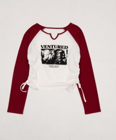 WEGO サイドドロストキーネックロンT