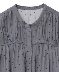 YECCA VECCA ドット柄ギャザーブラウス