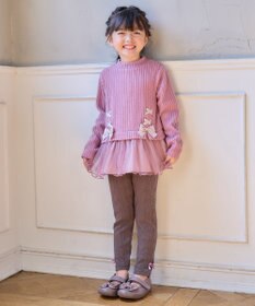 ANY KIDS ケーブル ジャガード レギンス