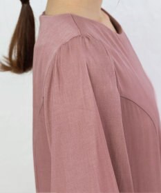 Tiaclasse L 【洗える】ナローフレアパフスリーブワンピース