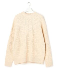 J.PRESS YORK STREET 【UNISEX】アランケーブル クルーネック ニット