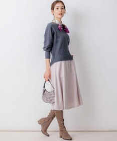 組曲 L 【WEB一部店舗限定】ウールジョーゼット キュロットパンツ