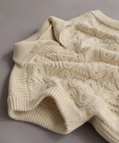 muuc 5種類の模様編み  パッチワーク柄ケーブル模様編みベスト