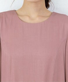 Tiaclasse L 【洗える】ナローフレアパフスリーブワンピース