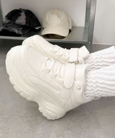 WEGO 【MLサイズ展開】ハイカットベルト厚底スニーカー