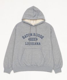 WEGO 【ユニセックス着用ITEM/裏起毛】カレッジロゴボアパーカー