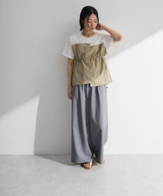 Green Parks ビスチェドッキングドロスト５分袖プルオーバー