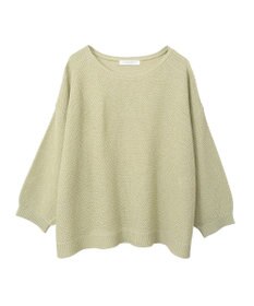 Green Parks かのこボートネック７分袖ニットプルオーバー