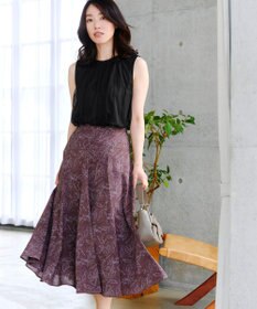 Tiaclasse 【洗える】チュールレースノースリーブトップス