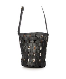 UNBILLION ピークスピーク PEAKS PEAK / 牛革透かし編みメッシュショルダートート