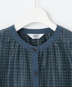 J.PRESS LADIES L 【洗える】ブロックドットプリント ワンピース