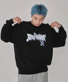 WEGO 【ユニセックス着用ITEM/MLサイズ展開】別注BENDAVISバブルロゴプルオーバー