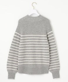 ANY SIS 【洗える】ハイネックボーダー ニット