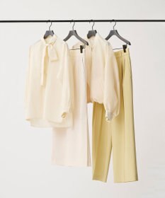 uncrave シルクライクタフタ ボウタイブラウス