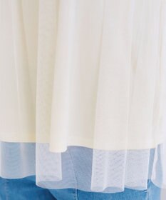 Tiaclasse 【洗える】チュールレースノースリーブトップス