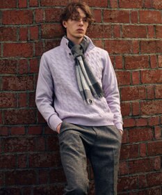 JOSEPH ABBOUD 【イタリア製・カシミヤ混】トーンオントーンチェック ストール