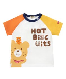 MIKI HOUSE HOT BISCUITS 【80-120cm】 キャラクター ラグラン半袖Tシャツ