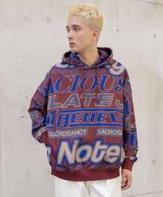 WEGO 総柄BIGプルパーカー