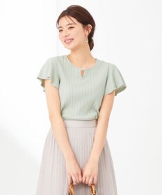 ANY SIS S 【洗える】パール調ポイントフレアスリーブ ニット