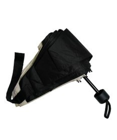 +RING UNISEX プラスリング 晴雨兼用 簡単開閉式折傘 BLK×BGE T1339