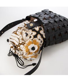 UNBILLION ピークスピーク PEAKS PEAK / 牛革透かし編みメッシュショルダートート