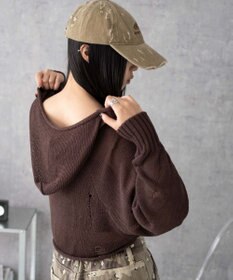 WEGO ダメージメッシュショートパーカー