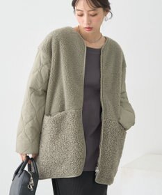 earth music&ecology ボアキルトミドルコート