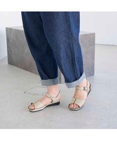 ing <ing>【WEB限定】ウエッジヒールレザーサンダル