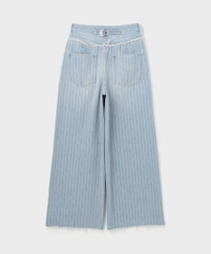 GRACE CONTINENTAL ヒッコリーデニムワイドパンツ