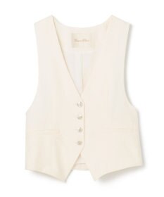 GRACE CONTINENTAL リネン混ツイルジレ