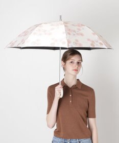 MOONBAT 【 遮光率100％/遮熱/UV】PAUL&JOE ACCESSOIRES(ポール&ジョー) 晴雨兼用日傘 クリザンテーム 総柄 花柄 長傘