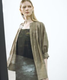 #Newans 【金子綾さんインスタライブご紹介アイテム】（前後着用可能）ピンタックシアーブラウス