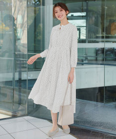 Tiaclasse L 襟フリルリボンワンピース