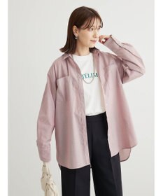 Green Parks 胸元ポケットイージーケアストライプシャツ