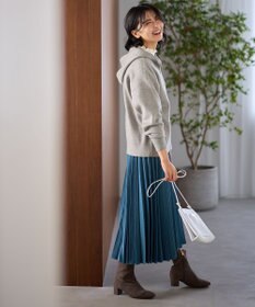 ANY L ハーフジップニットフーディー