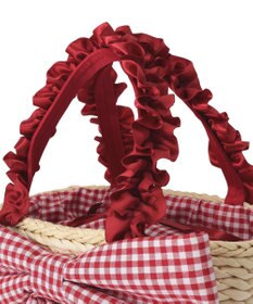 Maison de FLEUR リボンメイズフリルハンドルカゴバッグ