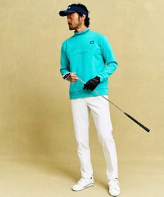 23区GOLF 【MEN】パターンからゴルフに合わせたしっかり素材のカノコダンボールモック