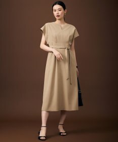 自由区 【カタログ掲載・ベルト付き】ウーステッドライク ワンピース