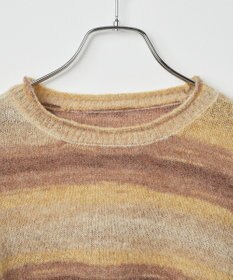 WEGO 段染めボーダーショートニット