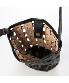 UNBILLION ピークスピーク PEAKS PEAK / 牛革透かし編みメッシュショルダートート