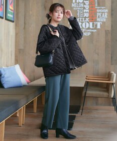 Tiaclasse 【リバーシブル】表裏2WAYベロアキルティングブルゾン