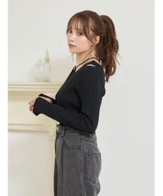 earth music&ecology ＳＥＴ２点ショートカーディガン＋レイヤードタンク