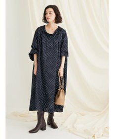 CRAFT STANDARD BOUTIQUE 柄ギャザーマキシワンピース